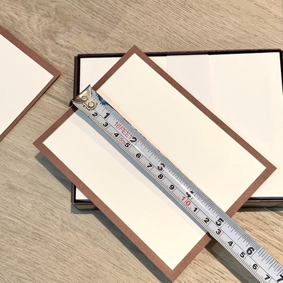 Lot of 4 Hallmark Blank Cards Stationary Embossed Geometric Brown/Cream - Picture 9 of 10